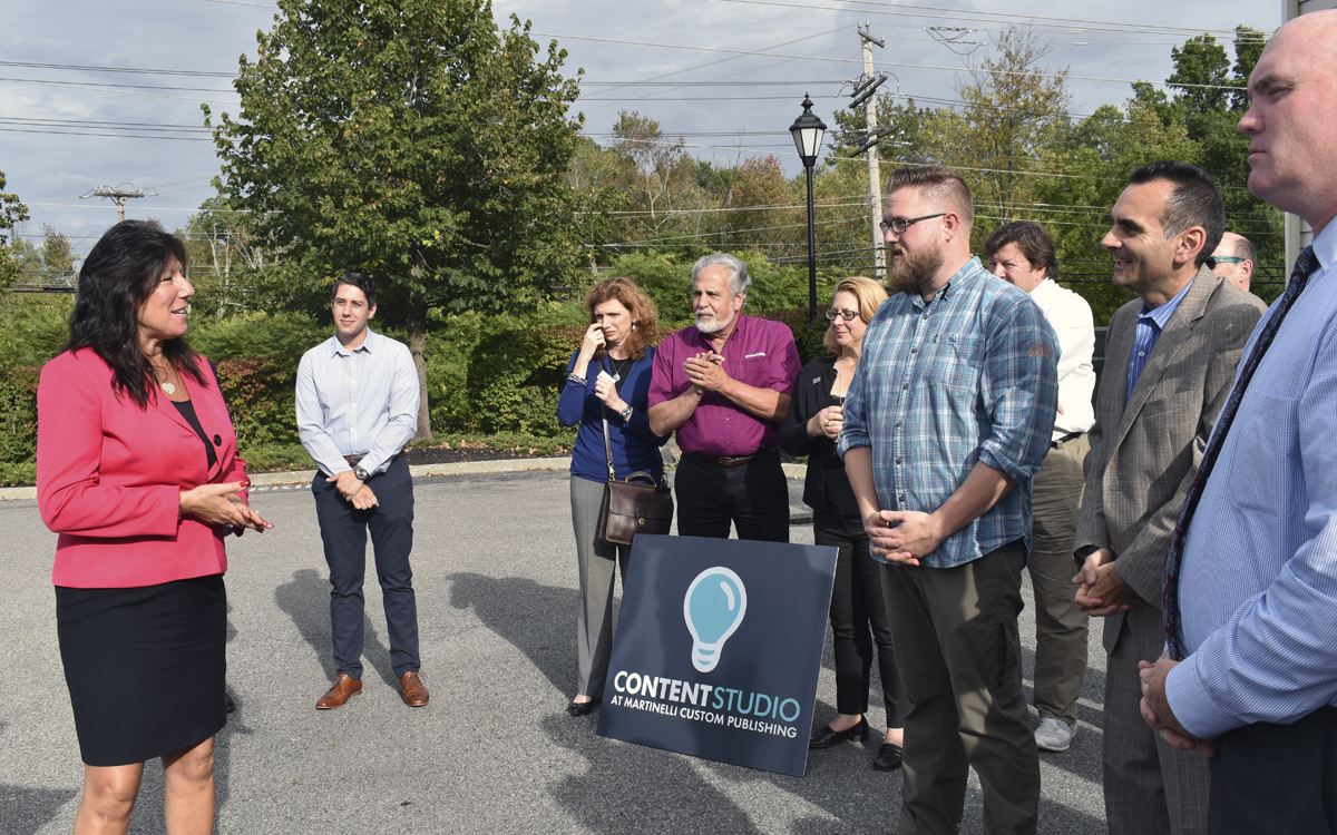 Senator Sue Serino showing her support at the ribbon cutting and launch of Content Studio.